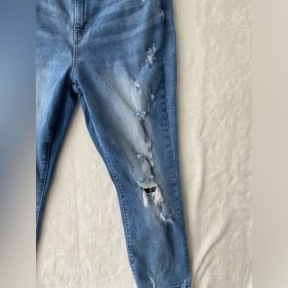 Judy blue Jeans Straight fit size 13 31 blue distressed Style JB82436MD - Picture 12 of 15